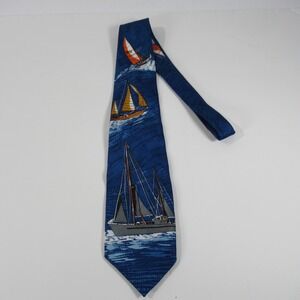 High‎ Society OF Boston Sailing Boating Tie Blue Multicolored